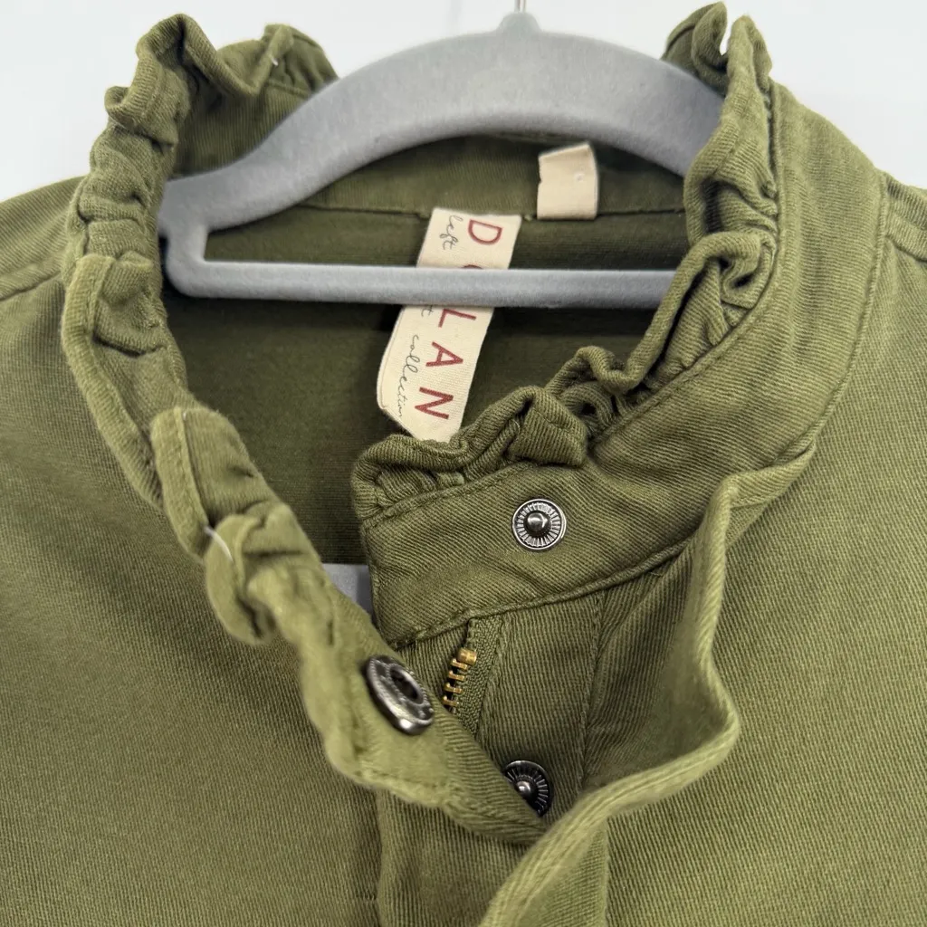 Anthropologie DOLAN ruffled utility jacket Army green size XS - Image 5