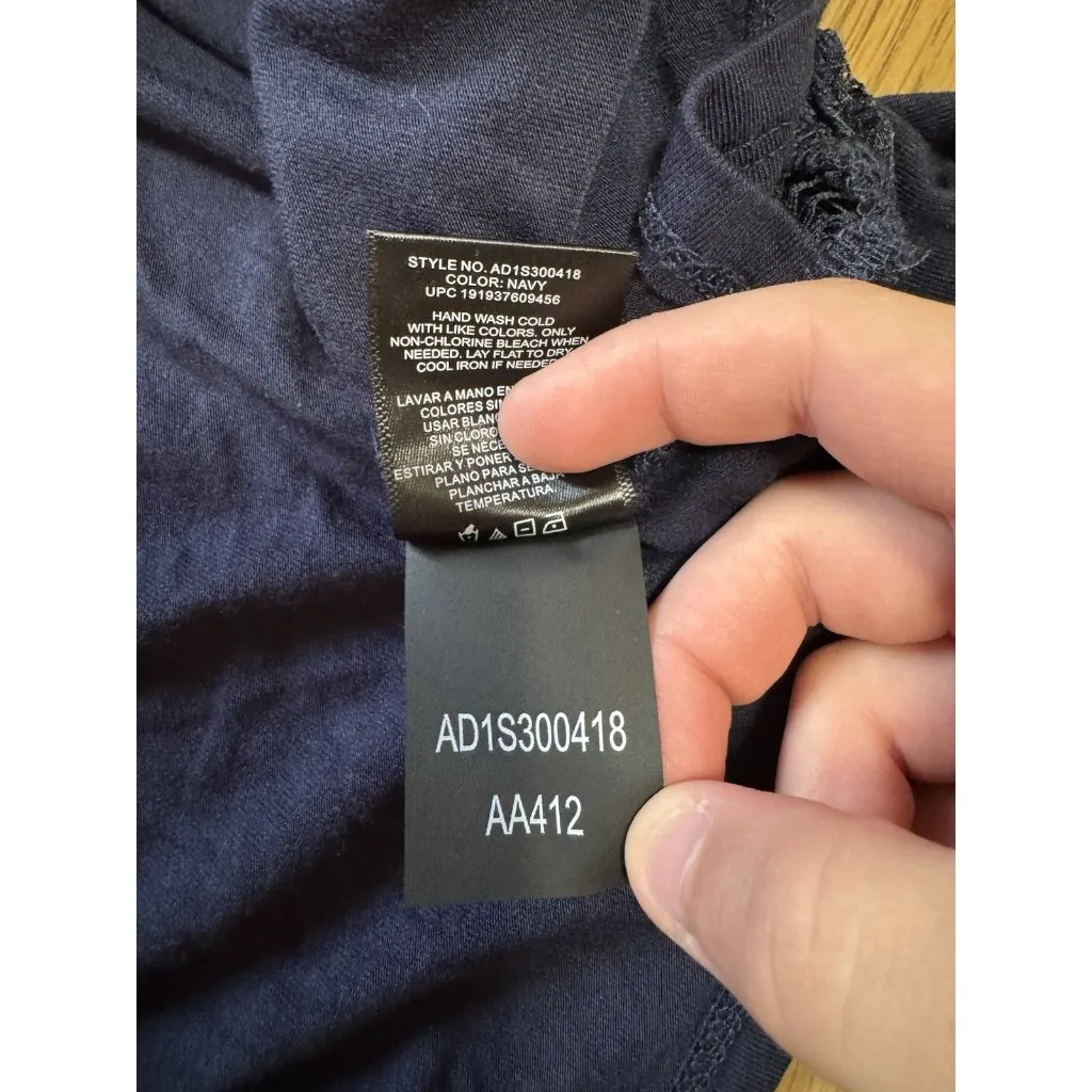 Adrianna Papell Women's XL Blue Lace Overlay Stretch Sleeveless Tank Blouse‎ - Image 10