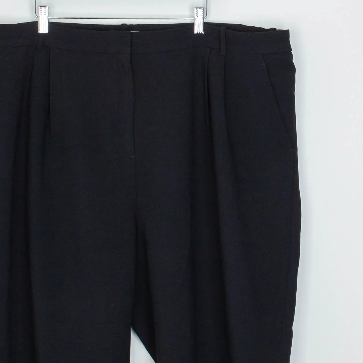 Abercrombie & Fitch Womens Quinn Tailored Straight Leg Pants Size 24R Black Work - Image 2