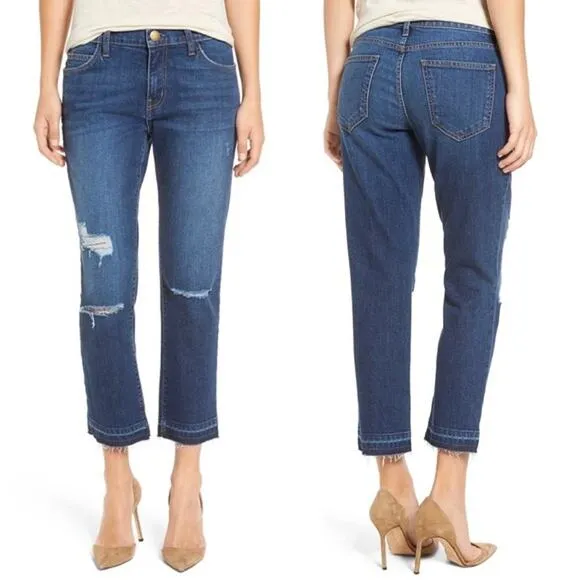 CURRENT/ELLIOTT The Cropped Straight Limitless Destroy Released Hem 27 Excellent - Image 2