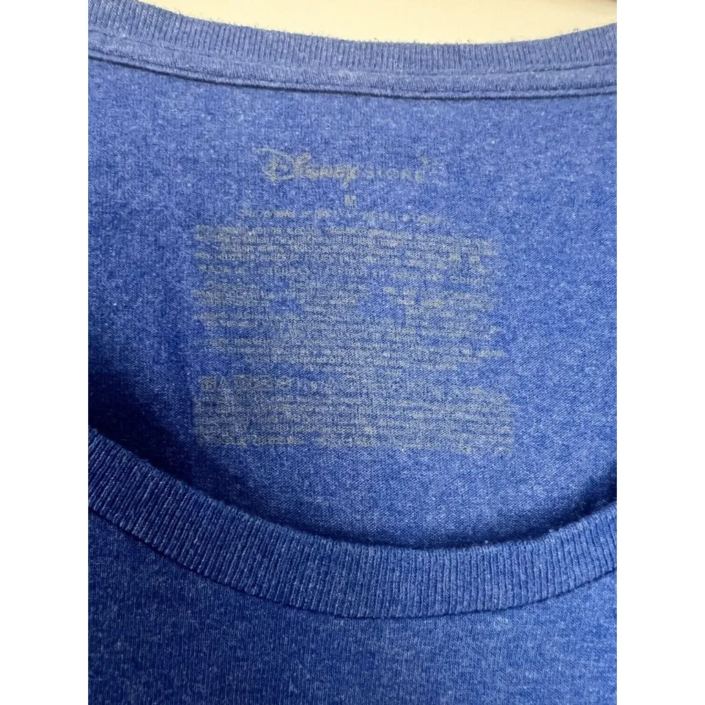 Disney Store Sparkly Blue Large Short Sleeve‎ Minnie & Mickey Love T-shirt - Image 3