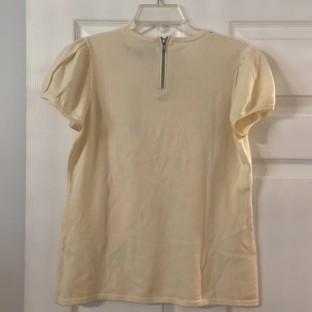 Antonio Melani Short Sleeve Shirt size M length 23” bust 34” color Ivory - Image 8