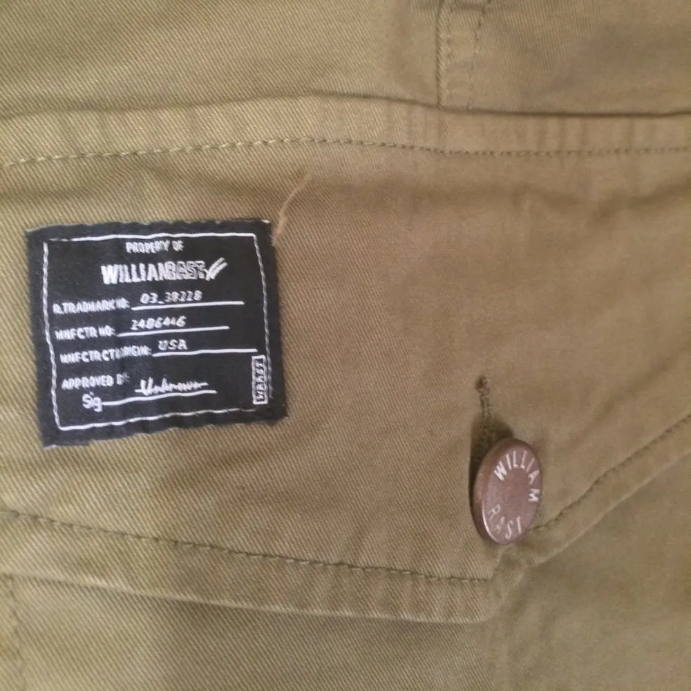 William Rast women's military cargo pocket thick stretchy army utility jacket - Image 5