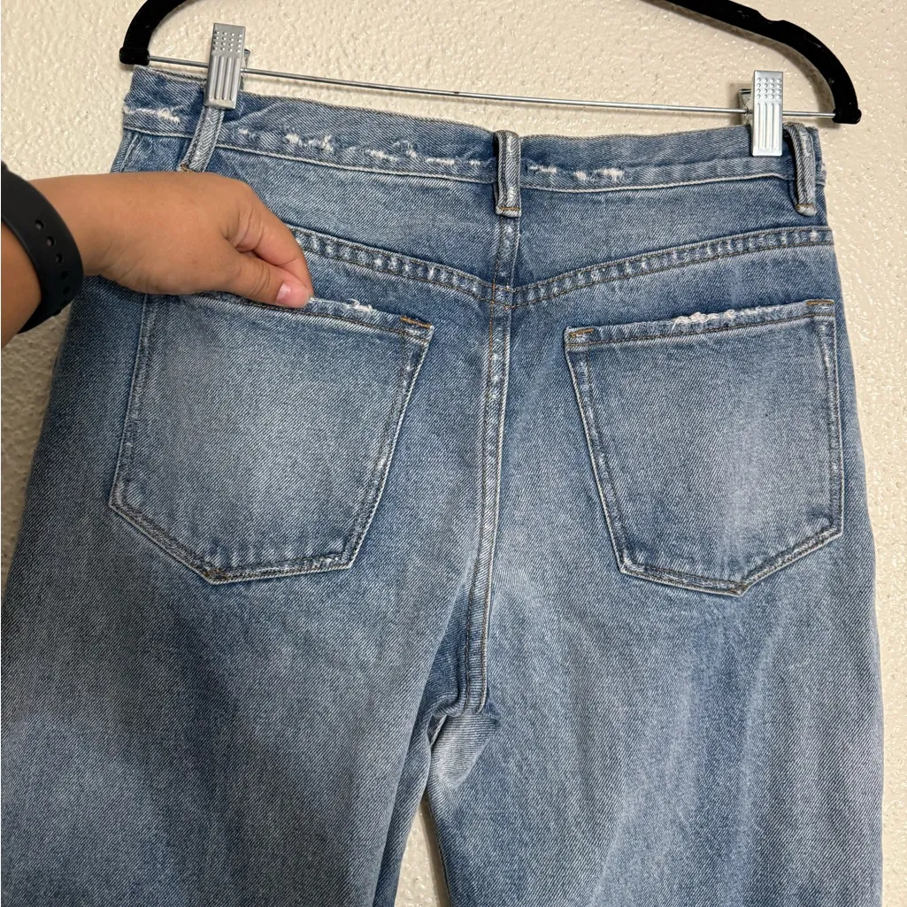 AllSaints Mazzy cropped wide leg denim jeans size 28 - Image 9