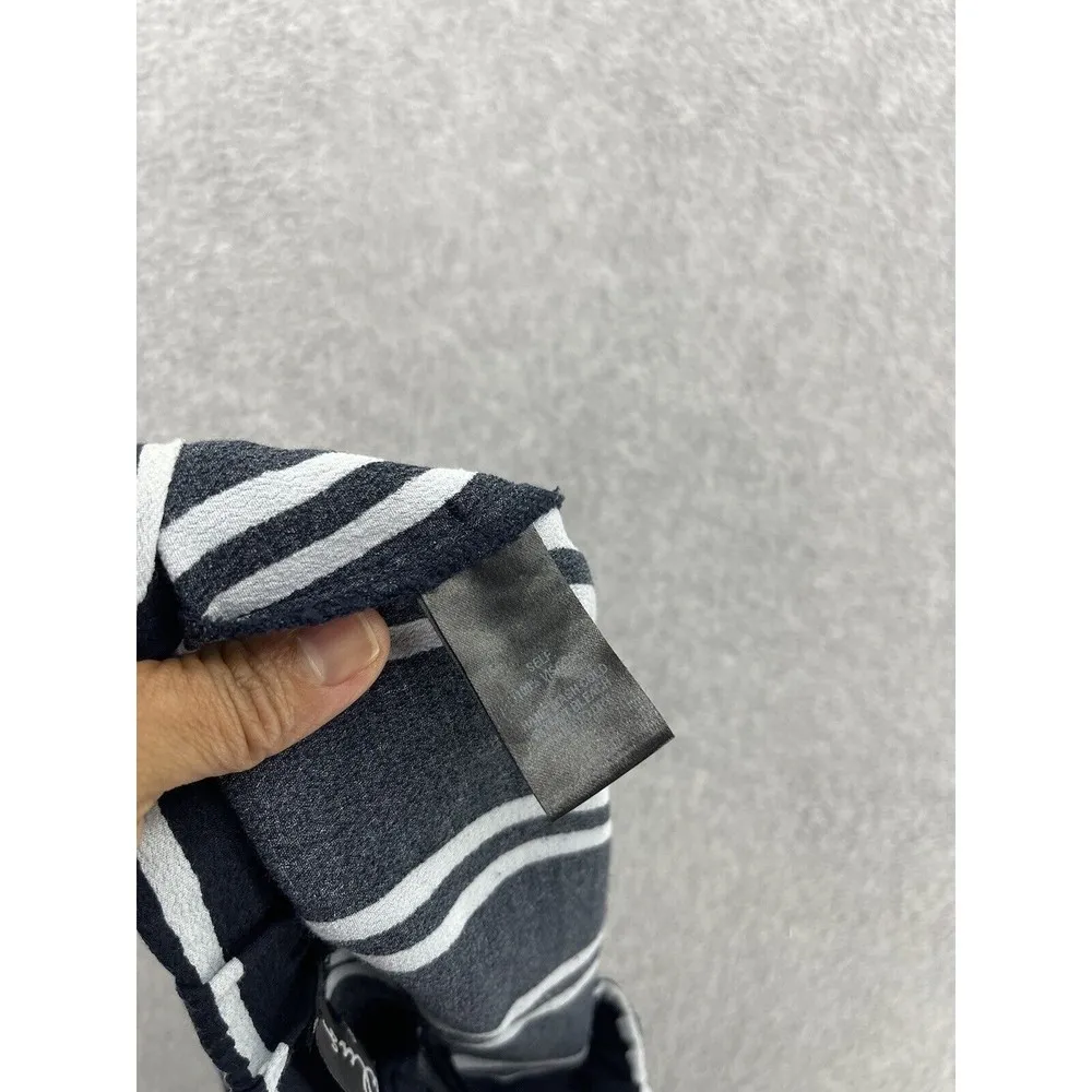 Lulus Women's Wide Leg Pants Blue White Striped Size Small - Image 4