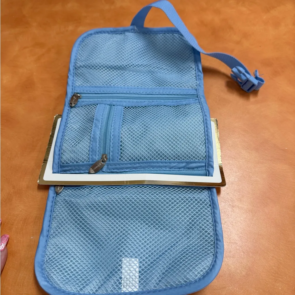 Miamica Blue Checkered Travel Bag - Image 2