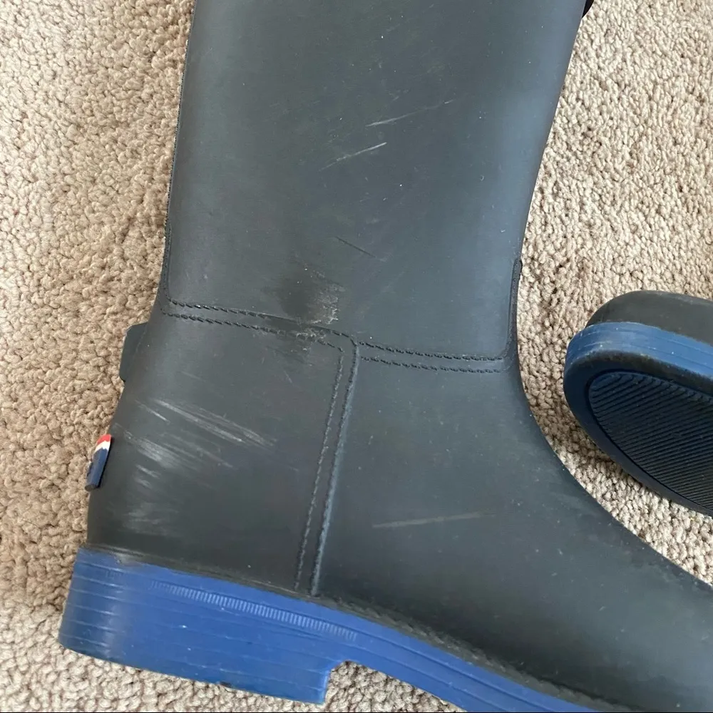 Tommy Hilfiger Spritz Black Rain Boots Size 6 - Image 10