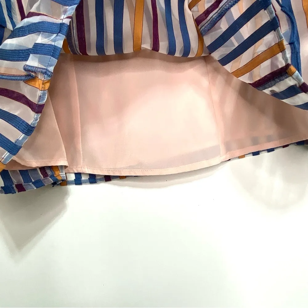 Anthro Maeve Elisabetta Striped Sleeveless Ruffle V Neck Top 2 - Image 7