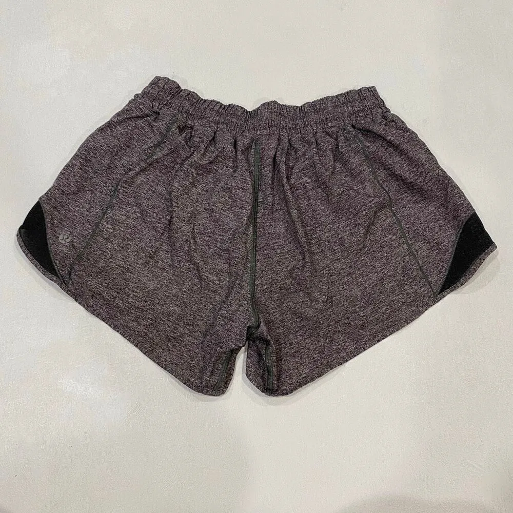 Lululemon Speed Up Shorts 2.5” Heathered Purple Gray Black Size 8 Running Active - Image 2