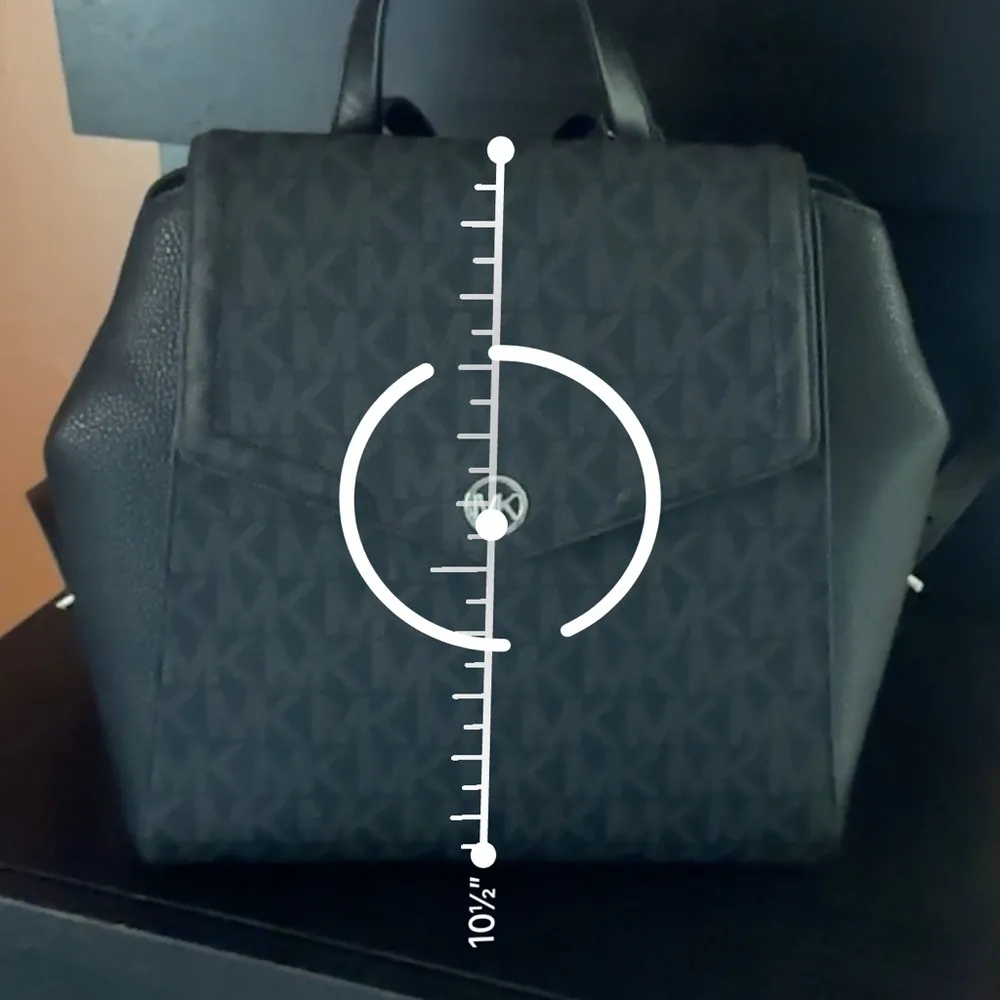 $398 MICHAEL KORS MD BLACK PEBBLED LEATHER BACKPACK LOGO COVERED "FREYA" NWT - Image 8