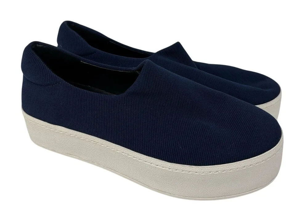 Opening Ceremony 37 US 6 Cici Classic Navy Blue Slip On Platform Loafers Shoe - Image 1