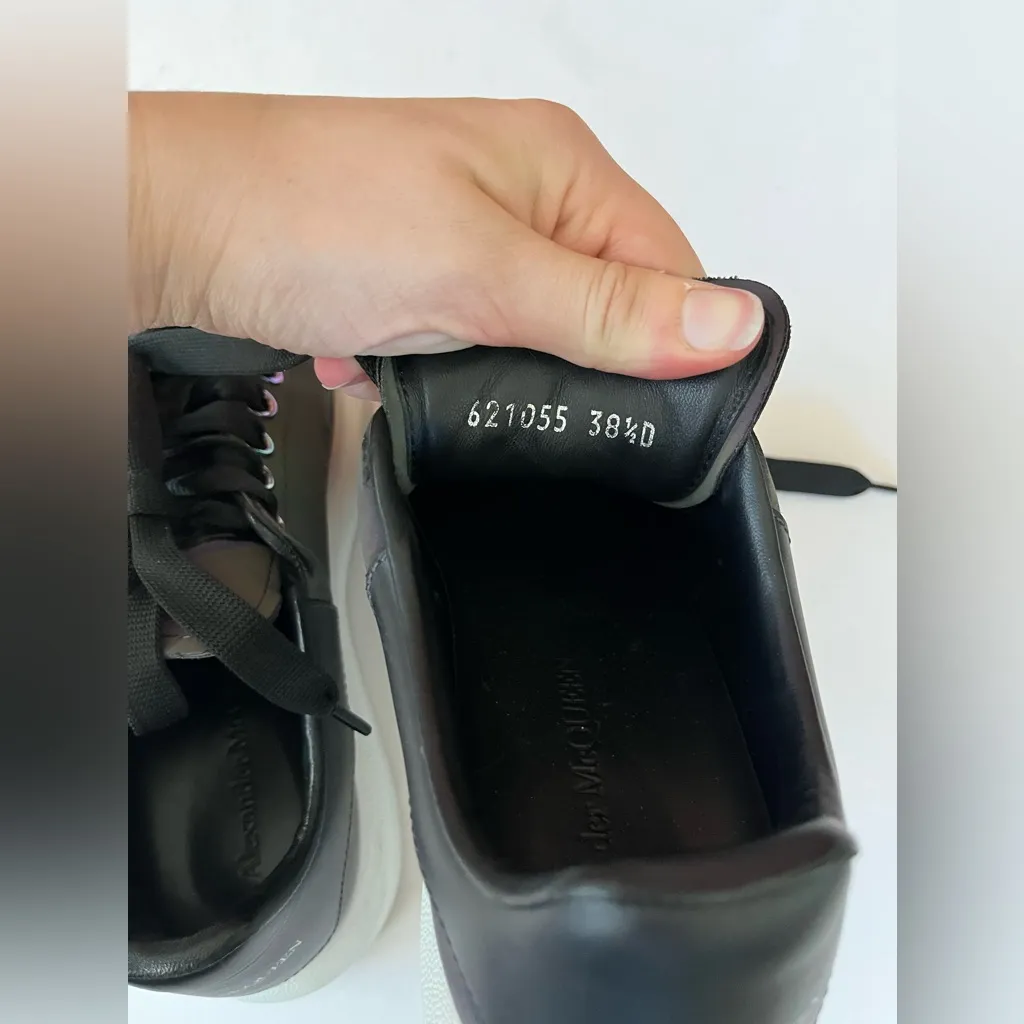 Alexander McQueen Oversized Sneakers in Gray Iridescent Women’s Size 38.5/8.5 - Image 9