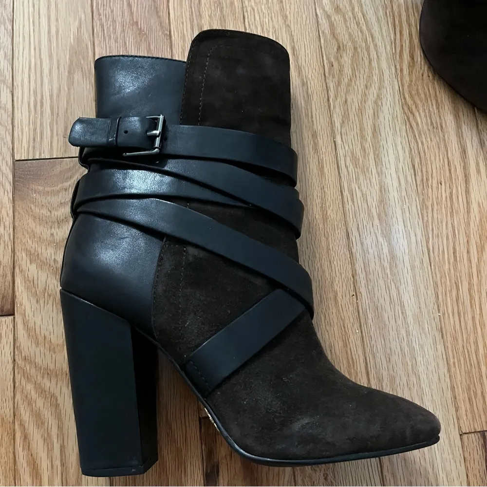 Pour La Victoire Bionda Ebony Brown Kid Suede Leather Boots- size 7-1/2 - Image 10