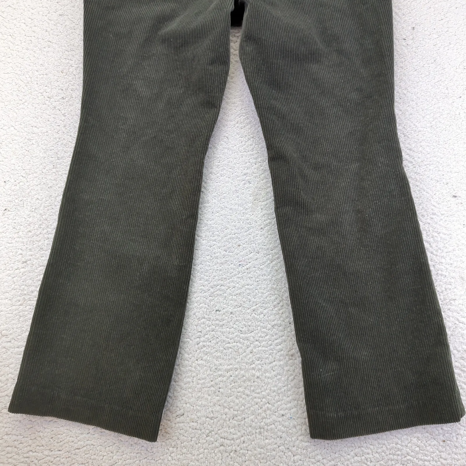 Brooks Brothers Women's Size 10 Corduroy Flared Pants Olive Green Heavy - Image 9