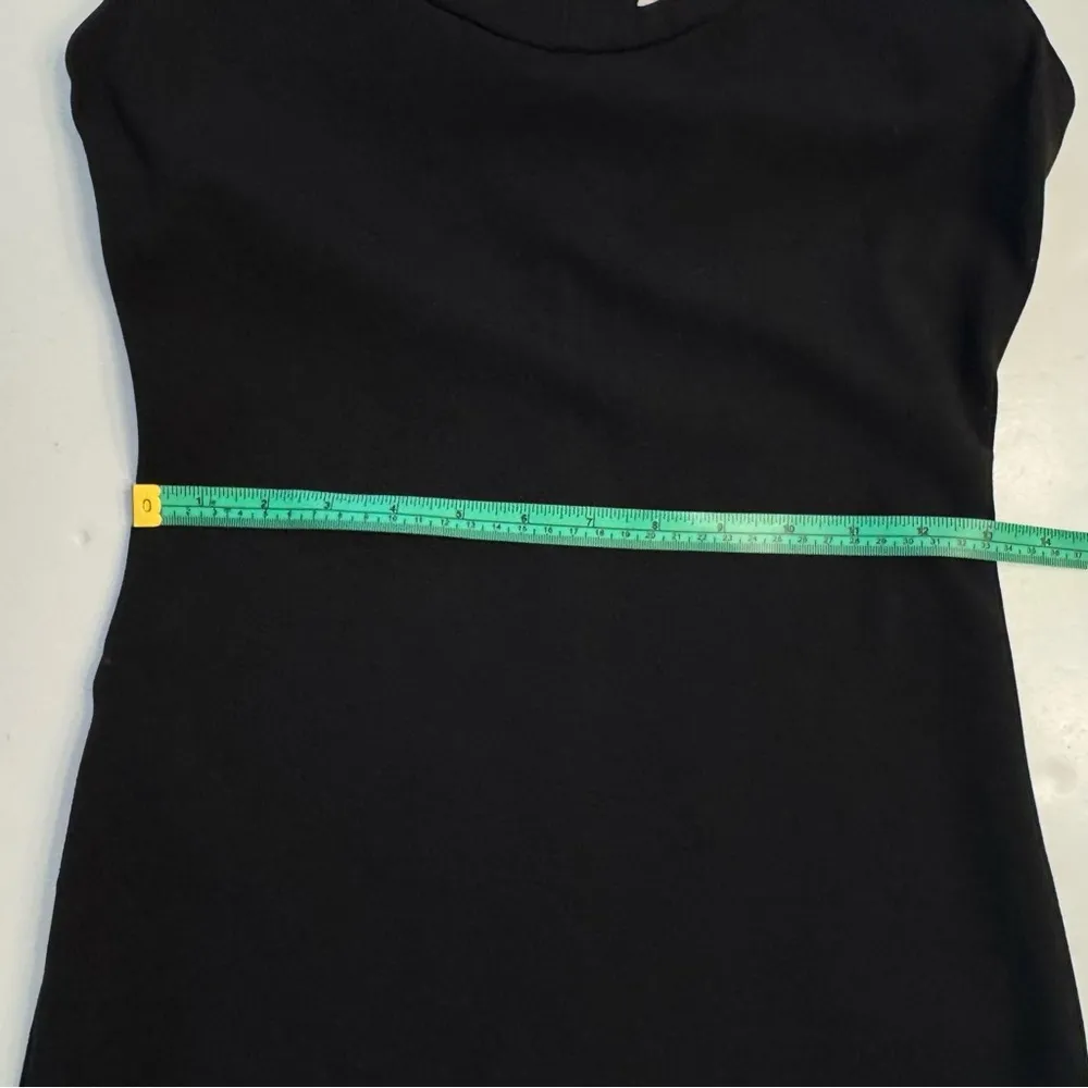 Diane Von Furstenberg Amy Bodycon Sheath Black Dress LBD Shift Cutout 4 Small - Image 8