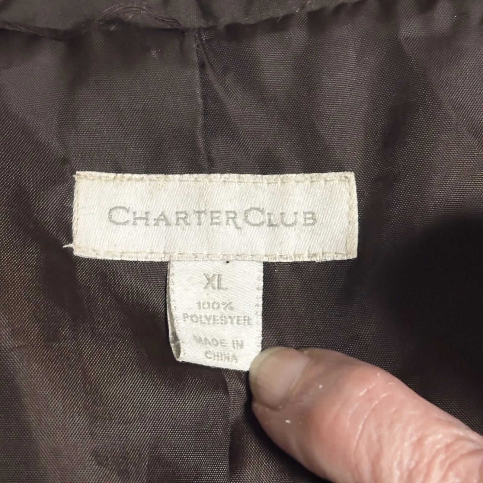 Charter Club  Quilted  Women's Jacket - Size XL Brown - Image 6