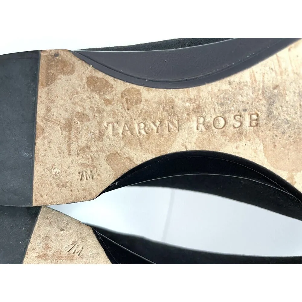 Taryn Rose Women's Black Round Toe Felicity Low Wedge Heel Shoe Size 7 - Image 8
