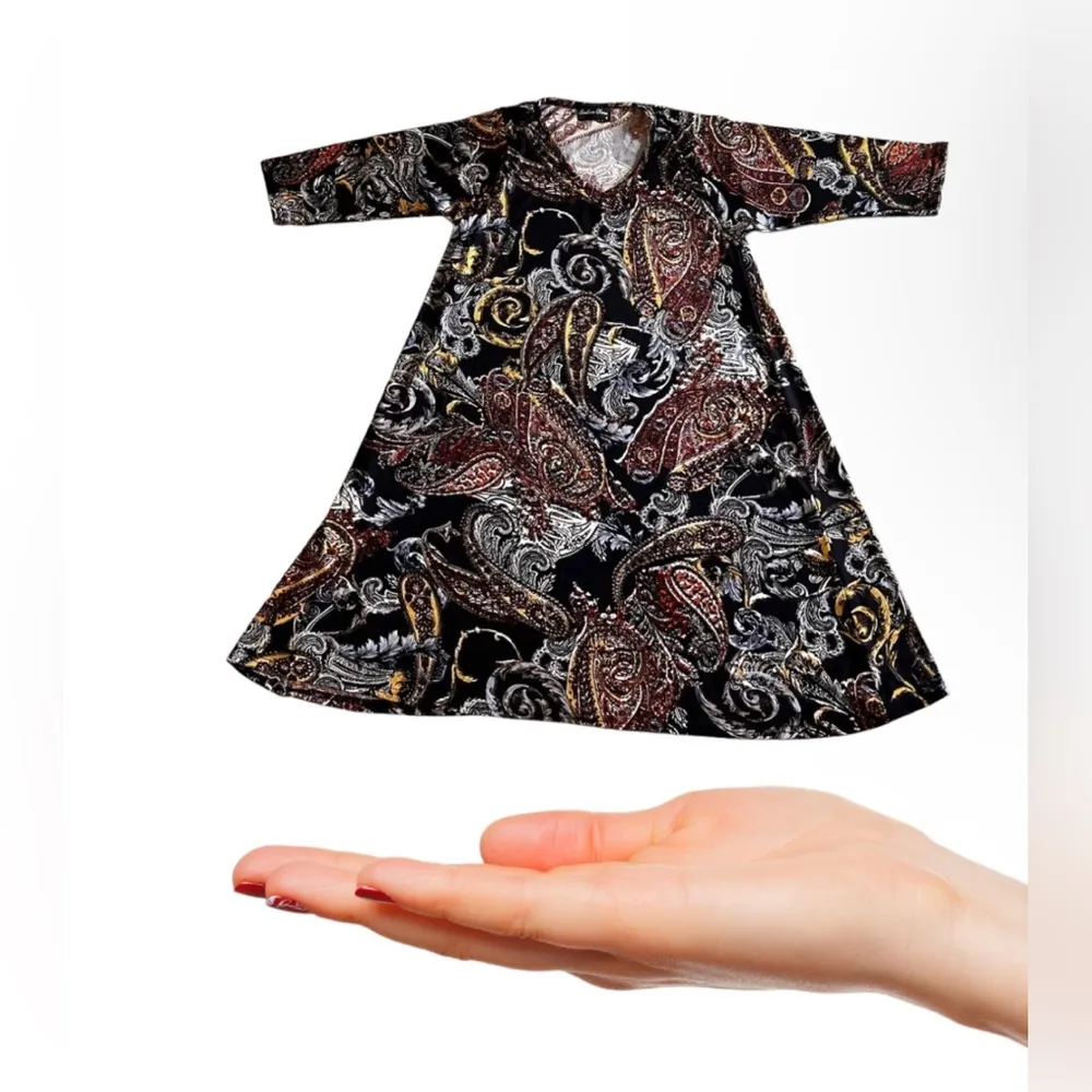 Simply Southern Casual Floral Dress Pink White Pom Pom‎ Hem Elastic Neck Sz S - Image 3