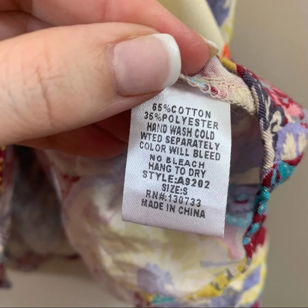 Umgee Floral Flutter Sleeve Lace Detail Fit & Flare Cream/Lavender Dress - Image 3