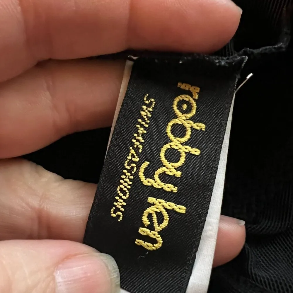 Vintage Robby Len Green Blue Floral Swim Dress One Piece Swimsuit Size 12 Black - Image 2