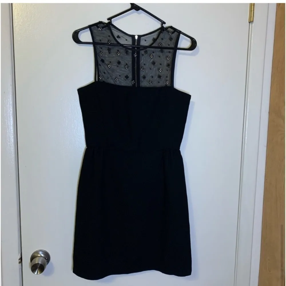 Sandro black sapphire colored jewel encrusted sleeveless dress size 2 - Image 8