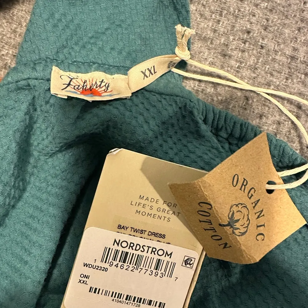 FAHERTY Bay Twist Seersucker Halter Dress Colonial Blue Nordstrom XXL $198 NWT - Image 8