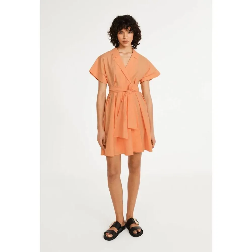 Claudie Pierlot Paris Short Sleeve Coral Tie - Image 2