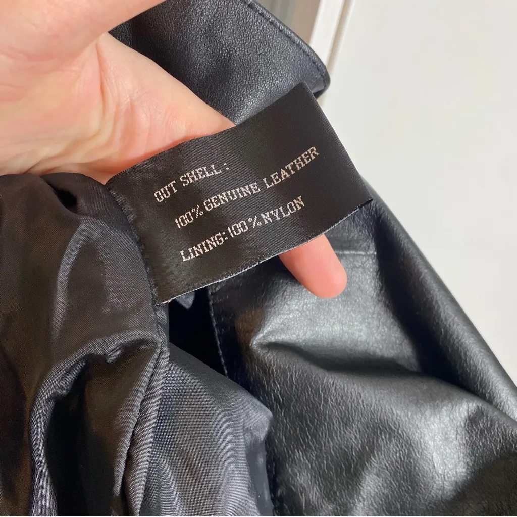 Vintage Pelle Genuine Leather Embossed Jacket oversized size large western vtg Black - Image 3