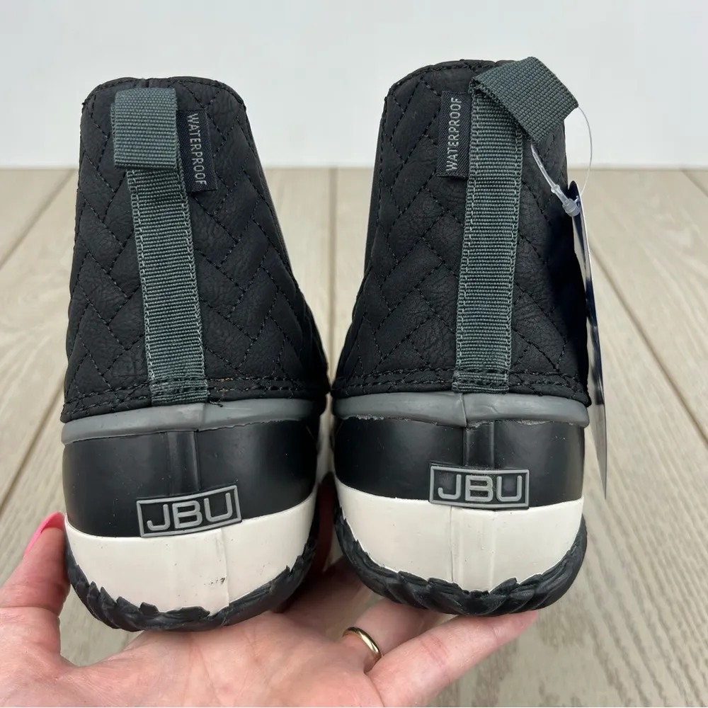 JBU Women's Paisley Water Resistance Quilt Pattern Ankle Bootie 10M Black $79 - Image 7