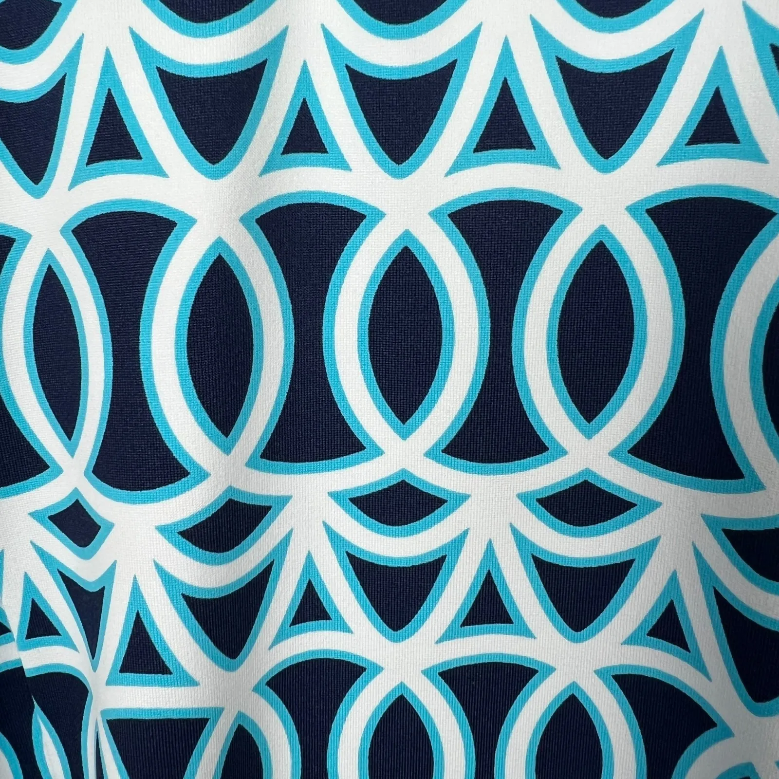 LULU B Dress Womens XL Blue Geometric‎ Sleeveless UPF 50 Strappy Travel Resort - Image 12