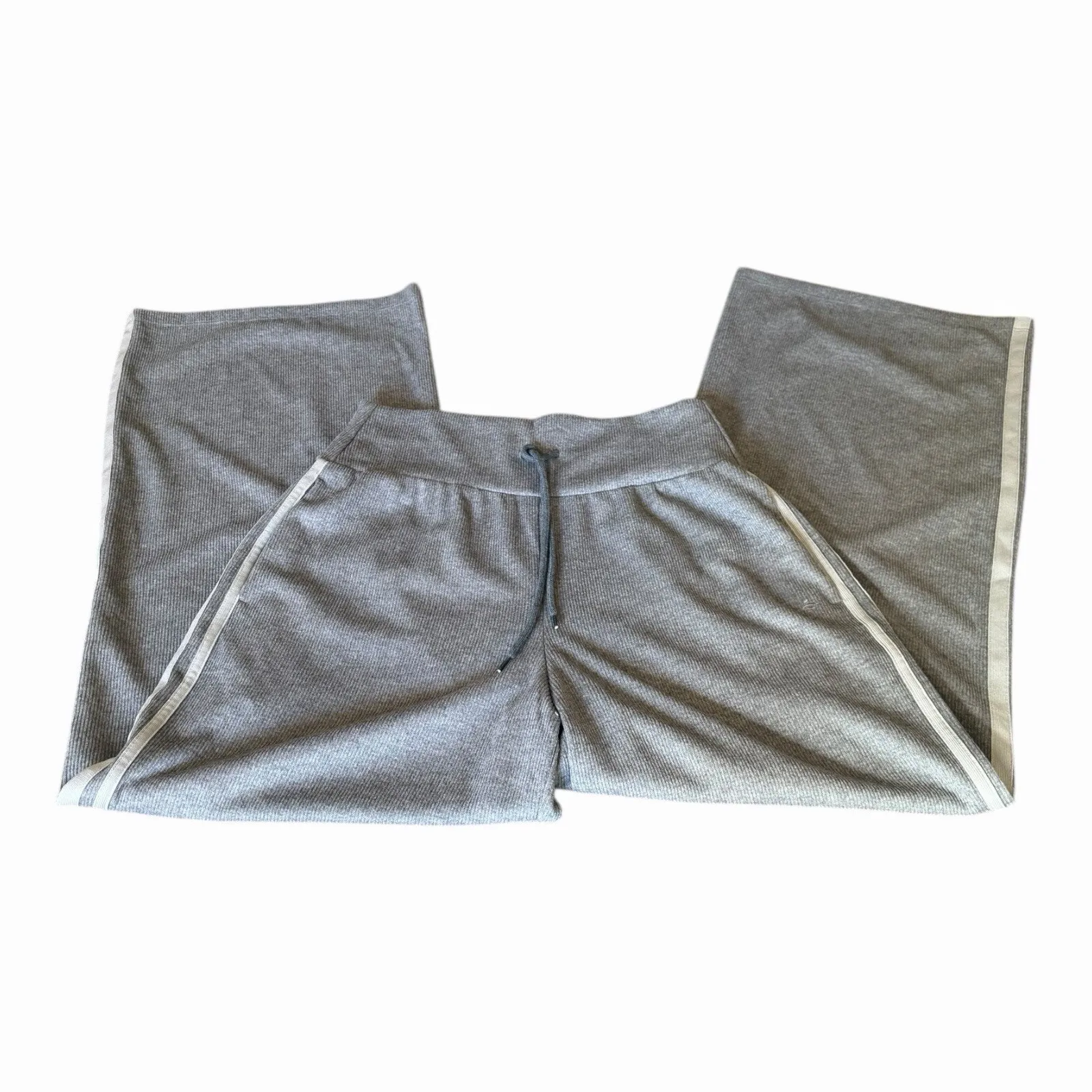 Halara Ribbed High Waisted Tummy Control Wide Leg Sweatpants Gray Small NWOT - Image 8