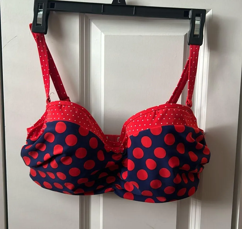 Curvy Kate Women's Plain Sailing Bandeau Bikini Top Size 34F Red - Image 2