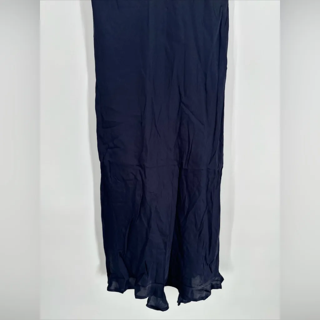 ASTR the Label Women's Size XS Zola‎ Smocked Bodice Midi Sheath Dress Navy NEW - Image 5