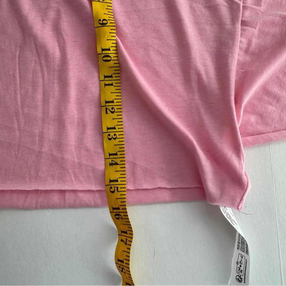 Out From Under Addison Cozy Cropped Tee Pink Size X-Small NWOT - Image 6