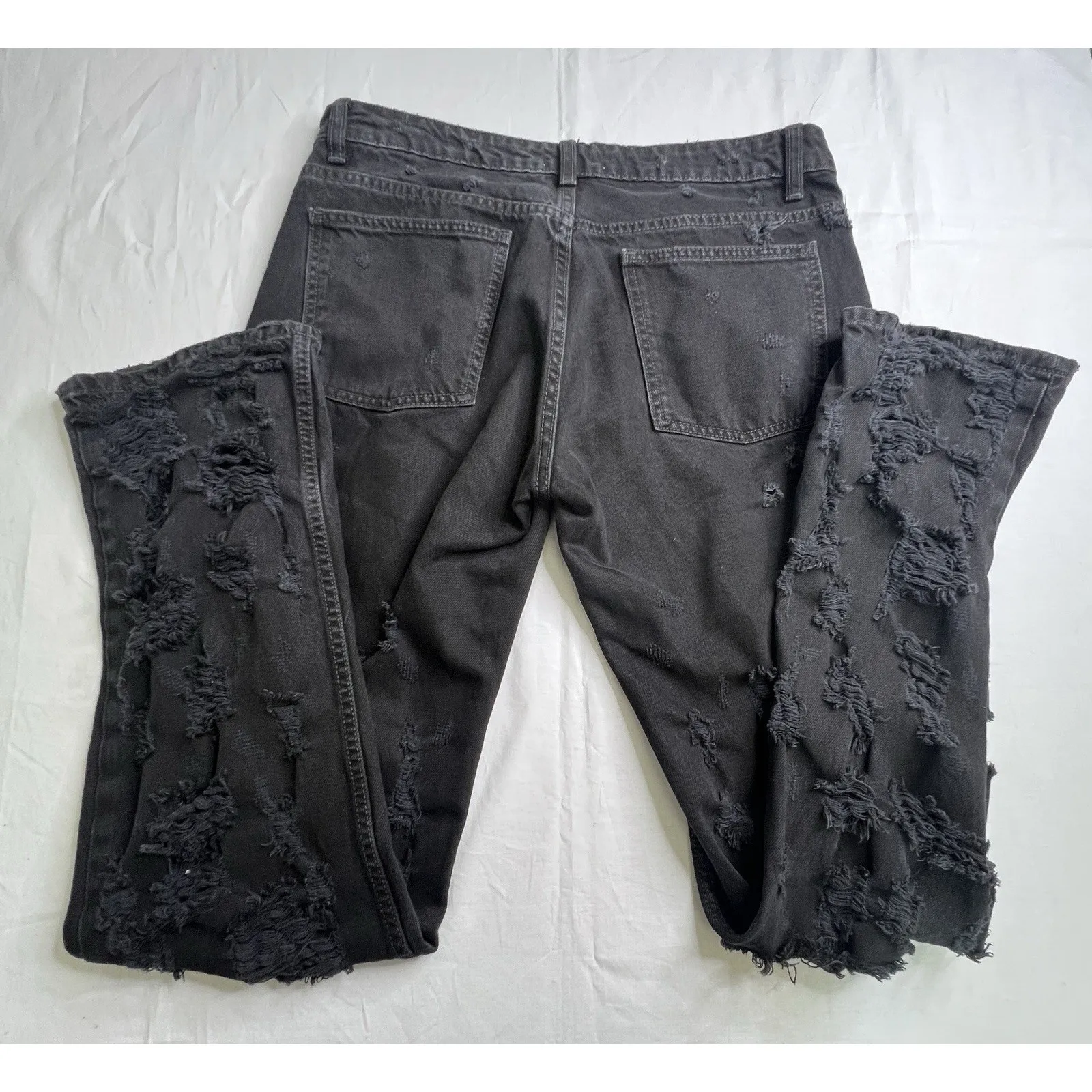 Zara Distressed Ripped‎ Jeans Size 8 - Image 3