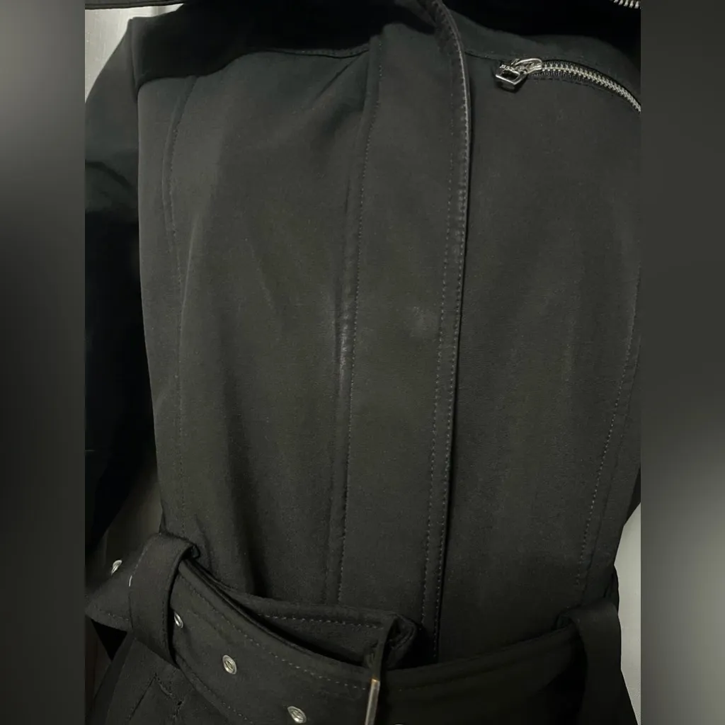 M60 Miss Sixty Women’s Black Belted Jacket Size Medium - Image 2