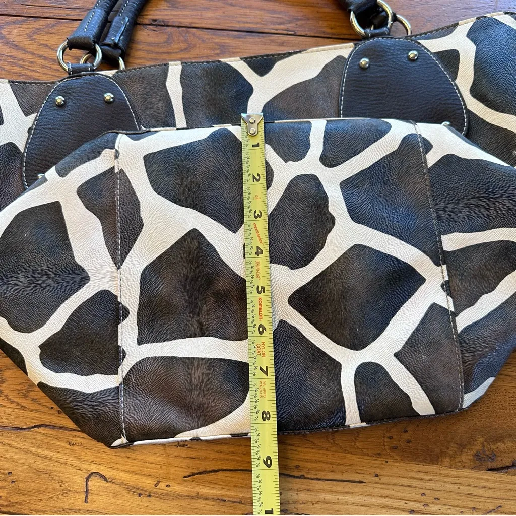 Giraffe print handbag shoulder bag - Image 4