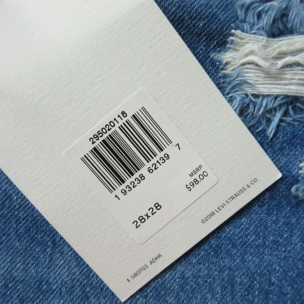 NWT Levi's 501 Skinny in Sansome Street Destroyed Non-Stretch Crop Jeans 28 - Image 3