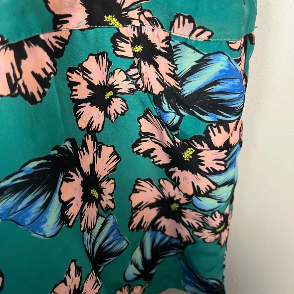 Amanda Uprichard Revolve Floral Green Pink Romper size medium - Image 7