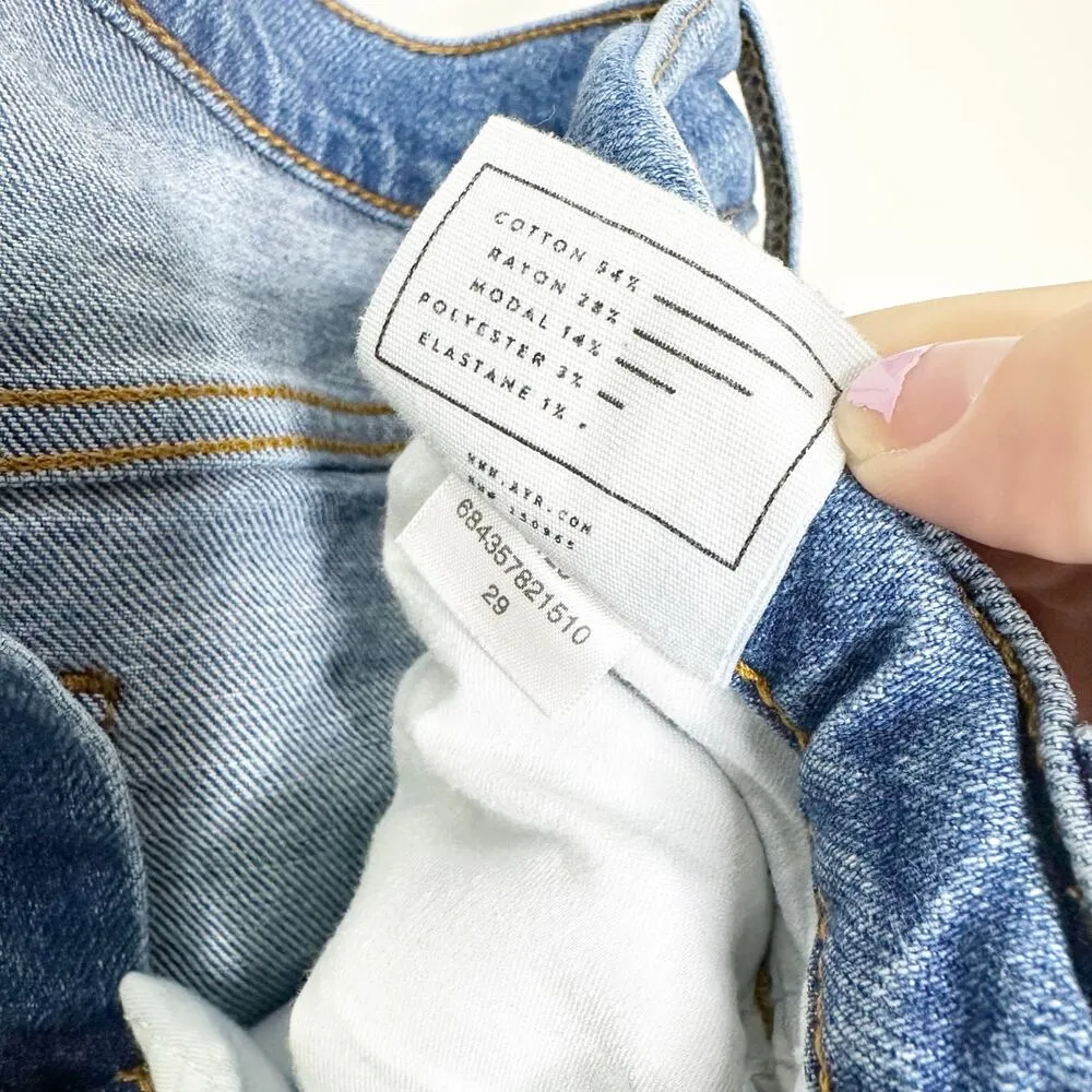 AYR Yes Yes Yes Straight Leg Distressed Medium Wash Jeans Size 29 - Image 8