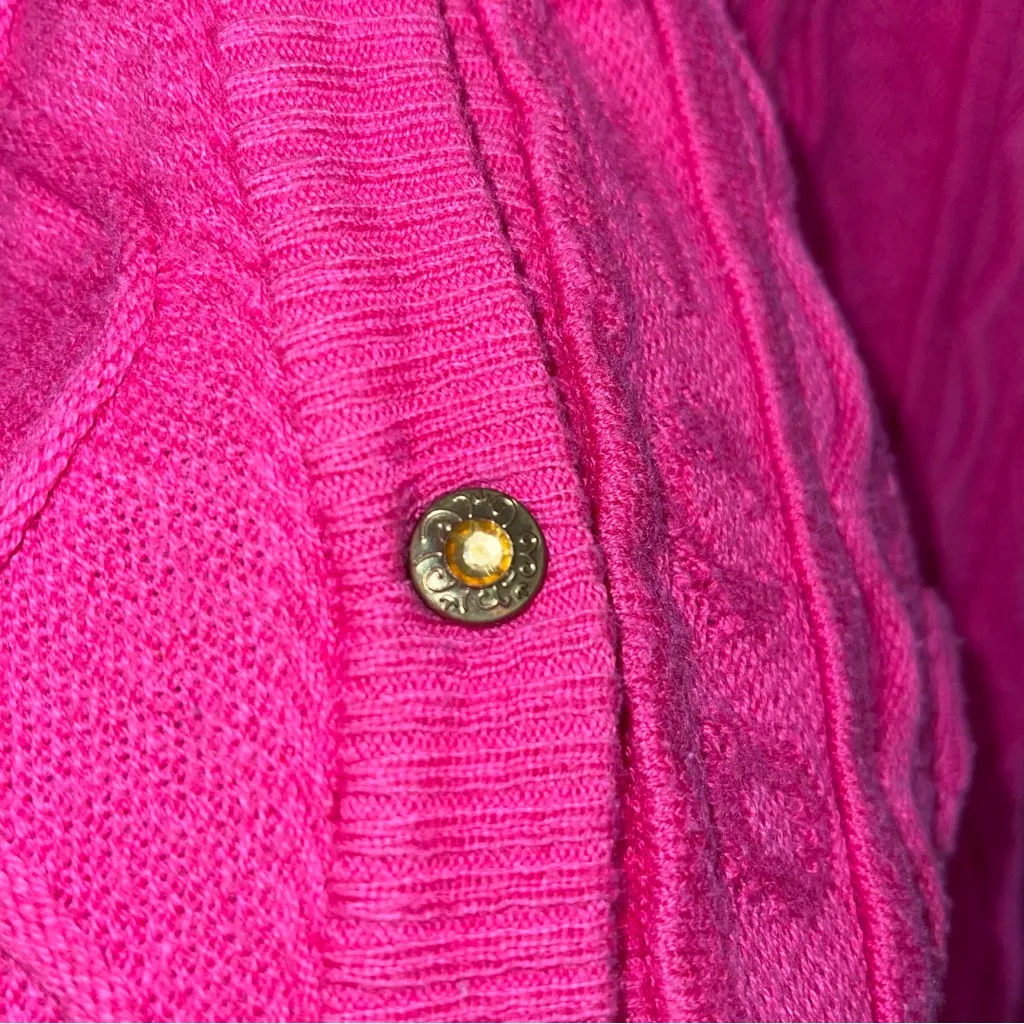 Coogi  Sweater women’s  L‎ Pink Cardigan V Neck Grandpa Button Front Vintage 90s - Image 5
