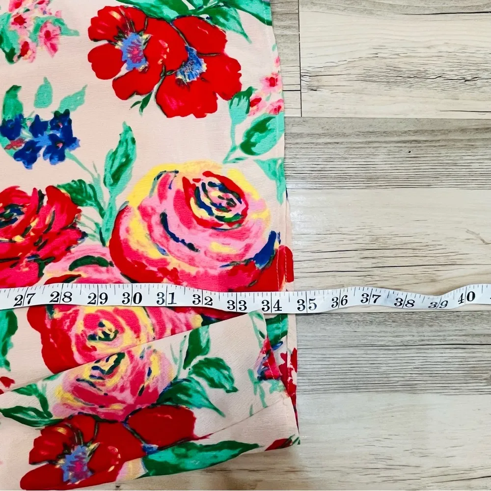 Everly boutique floral sleeveless dress coral pink size small - Image 4