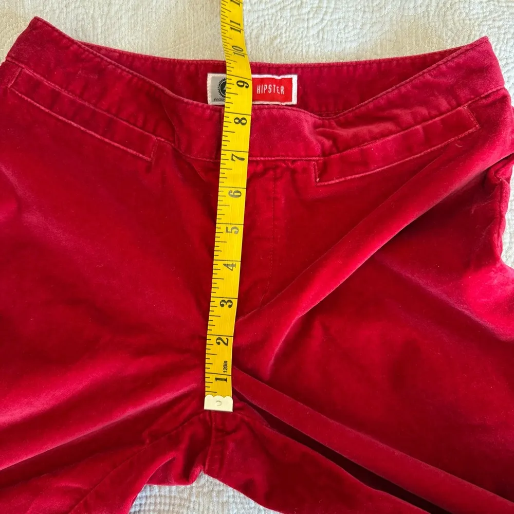 Vintage Red Velvet Hipster Flare Pants Arizona Jean Co Womens Juniors 3 Y2K 90s - Image 6