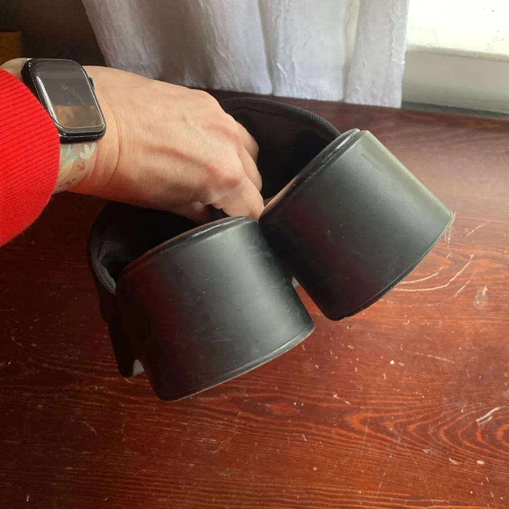 Womens 90s y2k Black 2.25" Platform Sandal Sz 9 Open Toe Rachel Green Clueless - Image 8