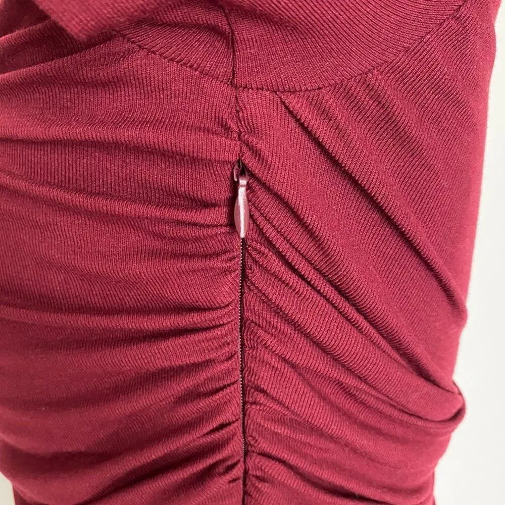 Egreis sz S red wiggle pencil‎ midi sexy dress - Image 4