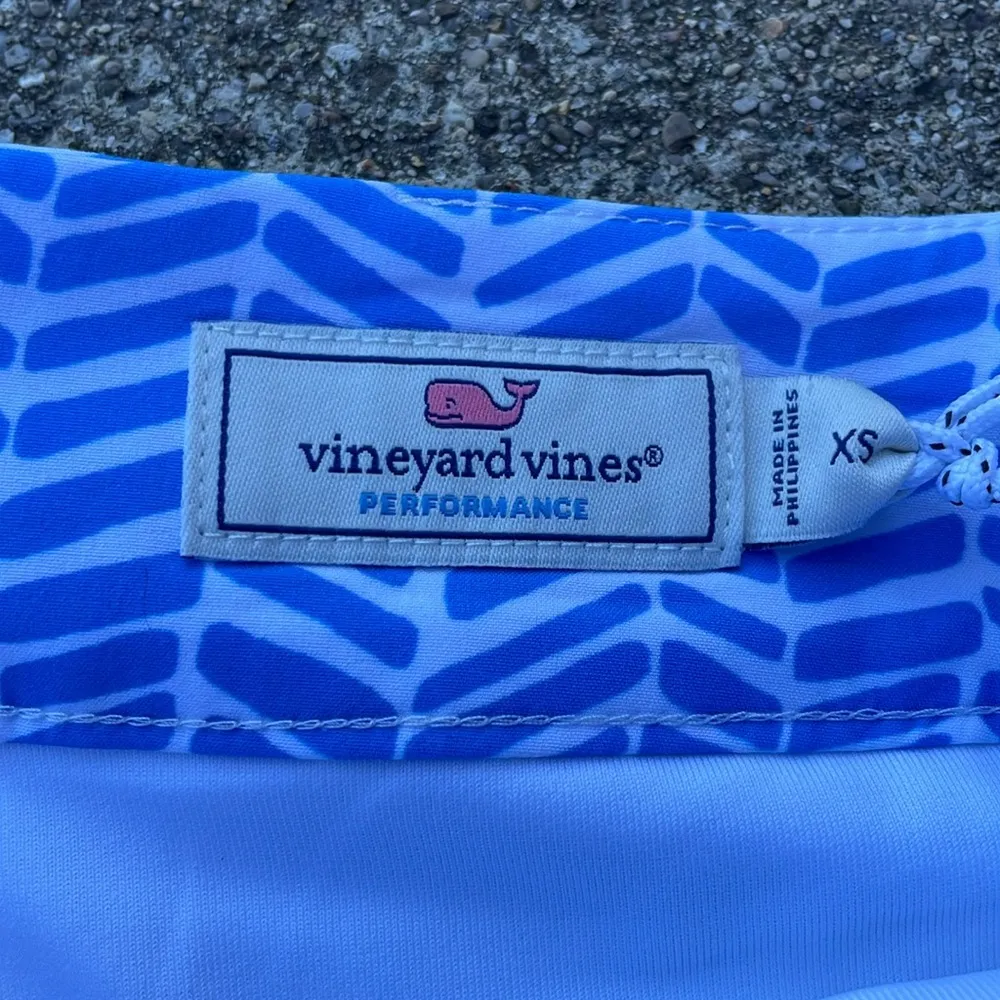 Vineyard Vines Performance Chevron Blue White Mini Skort NWT Size XS Golf Tennis - Image 3