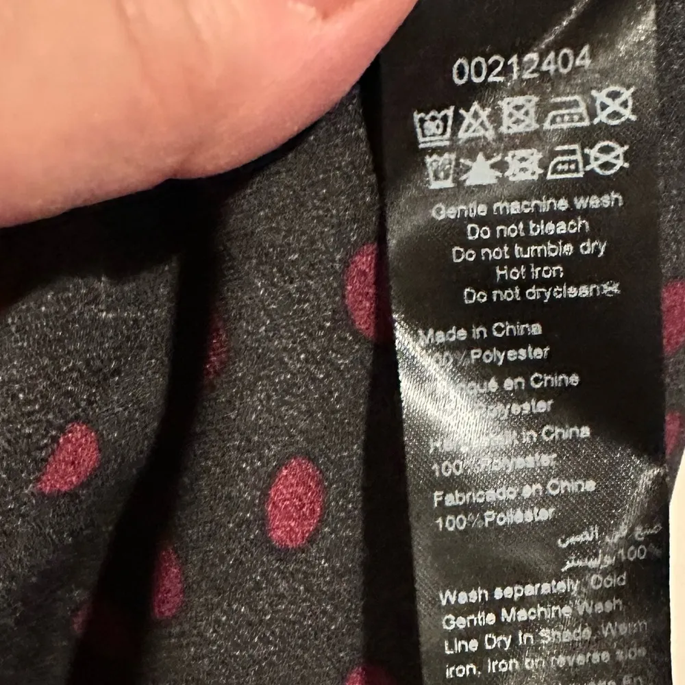 CITY CHIC POLKA DOT BLACK BURGUNDY KIMONO SLEEVE CRISS CROSS TUNIC TOP 18 - Image 7