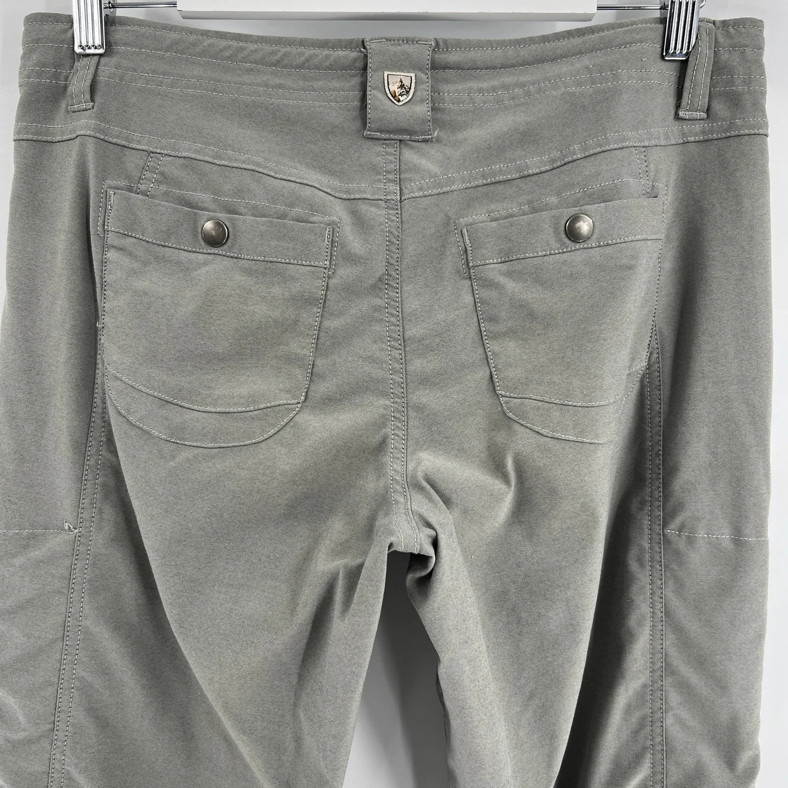 Kuhl Trekr Convertible Pants Pine Ruched Straight Ankle Women's Size 10 Long - Image 9