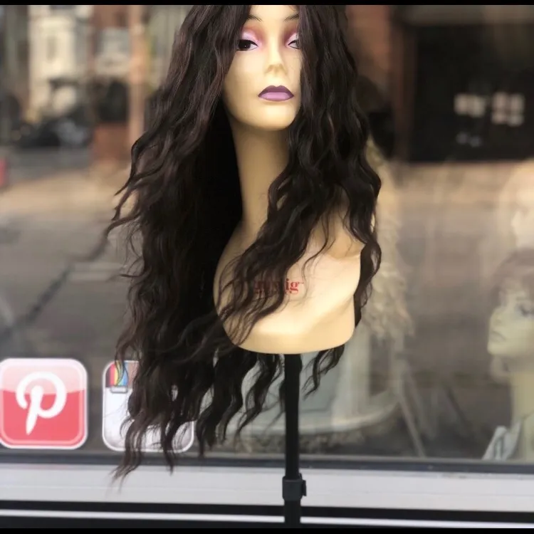 Long Lacefront Wig Beach Waves Brown Highl… - Image 7