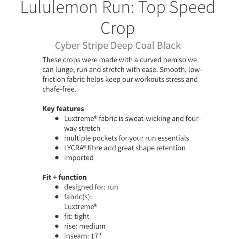 Run Top Speed Crop Cyber Stripe Size 8 - Image 15